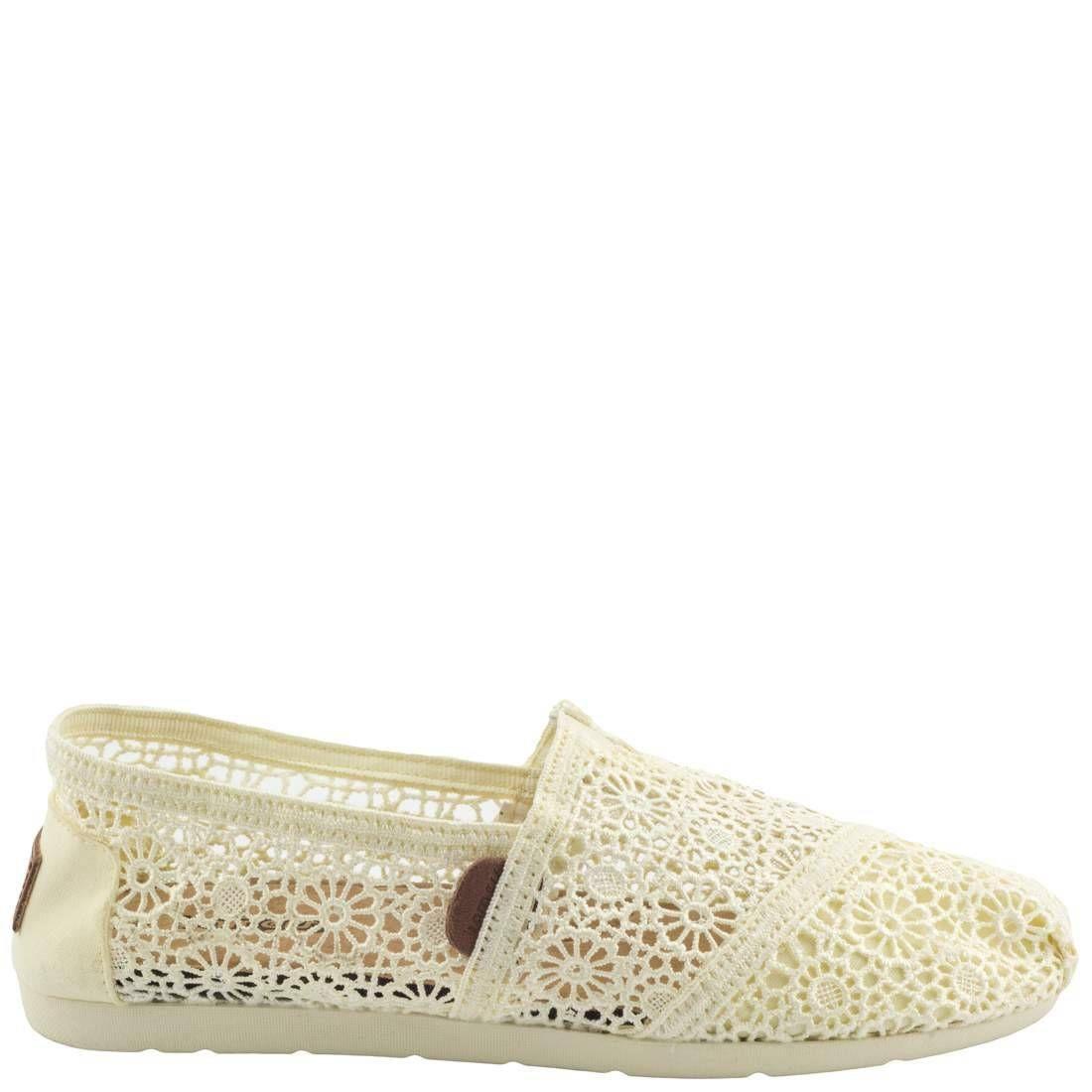 Alpargata Bamers Sandy Crochet Mujer Blanco-0