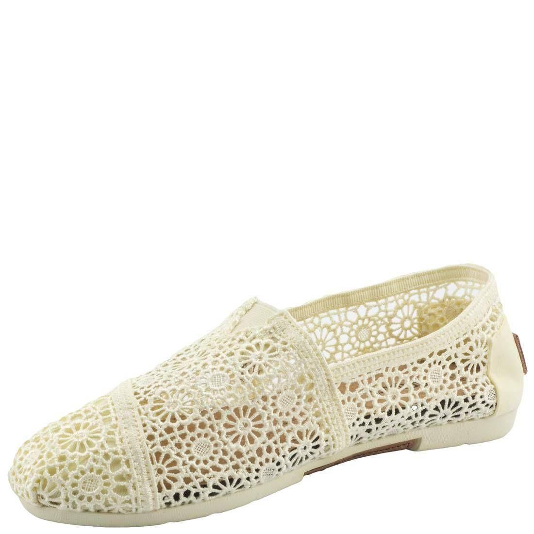 Alpargata Bamers Sandy Crochet Mujer Blanco-1