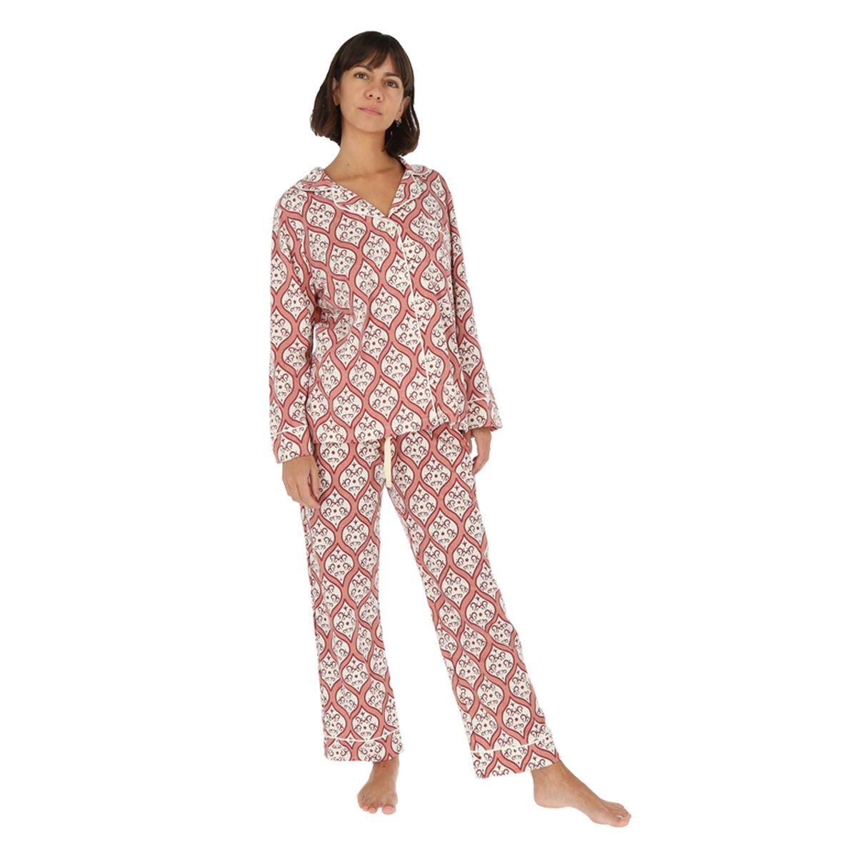 Pijama Mujer  Bamers Paz Rojo Print-0