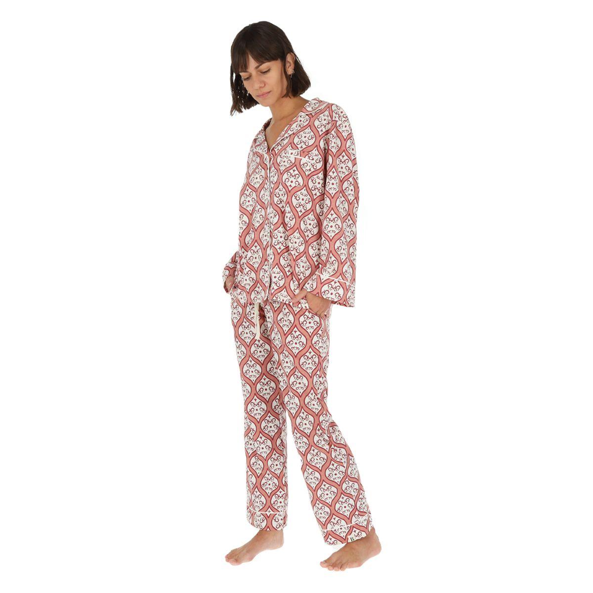 Pijama Mujer  Bamers Paz Rojo Print-1