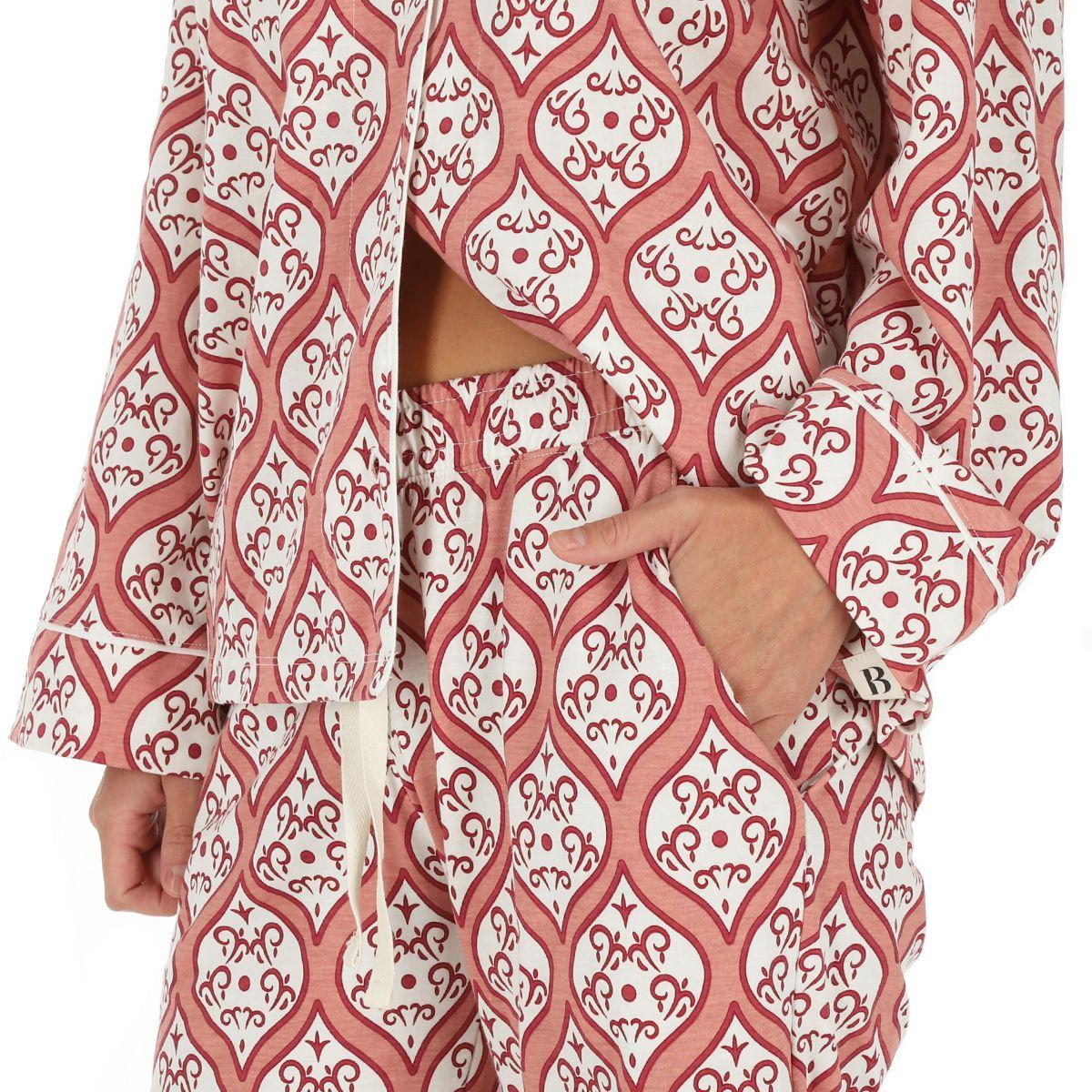 Pijama Mujer  Bamers Paz Rojo Print-3