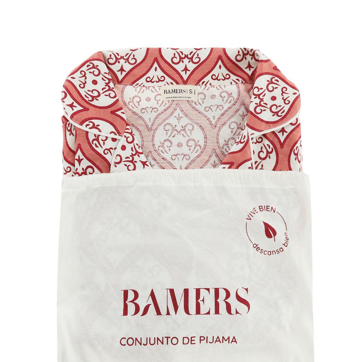 Pijama Mujer  Bamers Paz Rojo Print-6