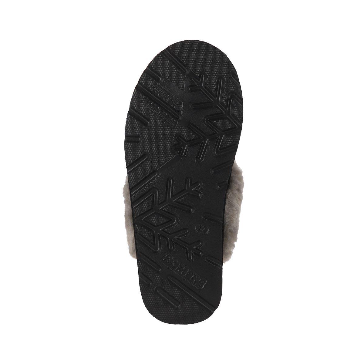 Pantuflas Mujer Cuero Fur Ii Negra Bamers-3