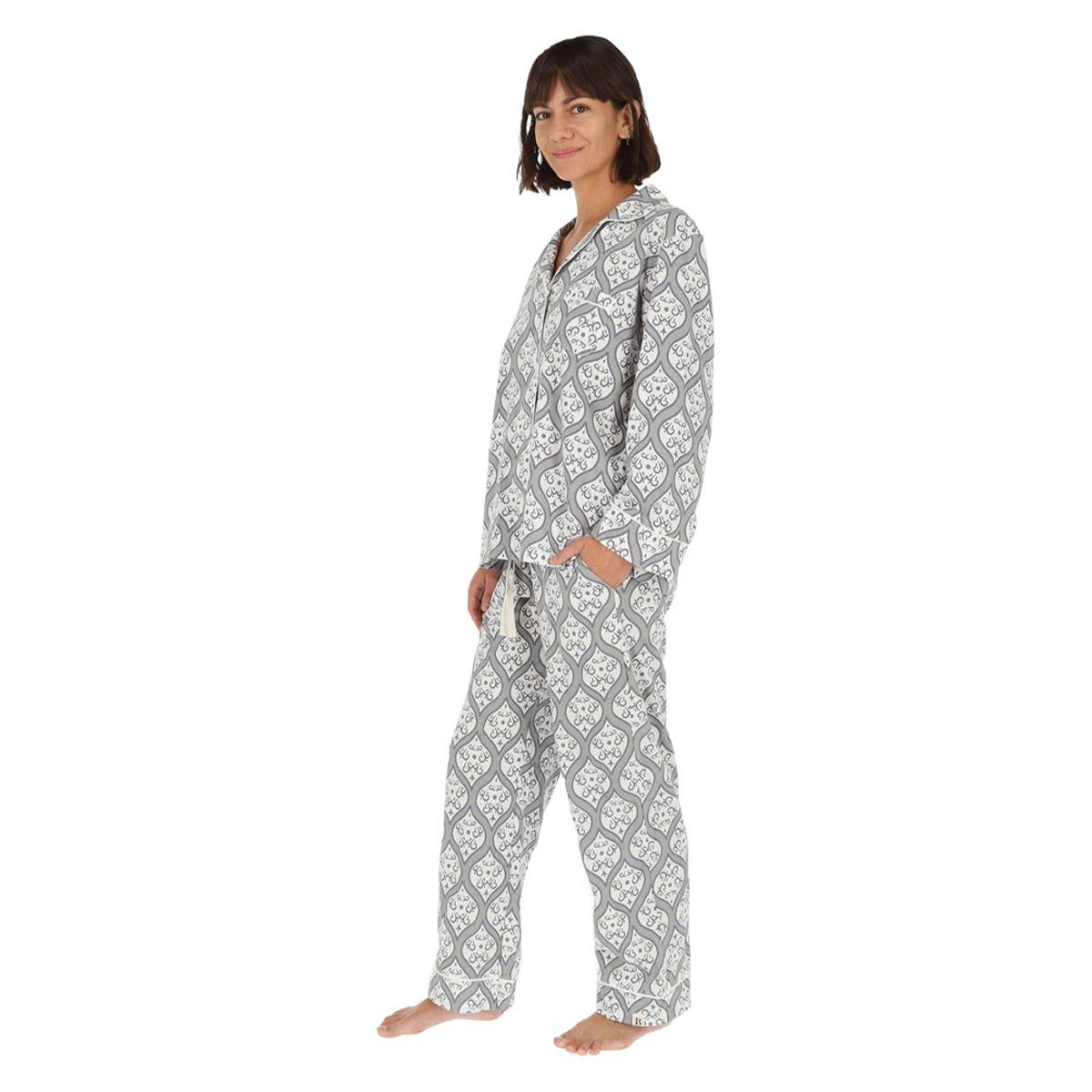 Pijama Bamers Paz Mujer Azul Print-1