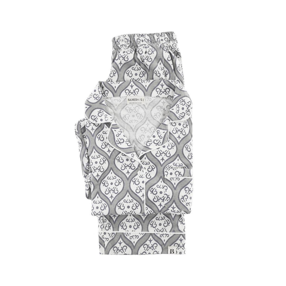 Pijama Bamers Paz Mujer Azul Print-5