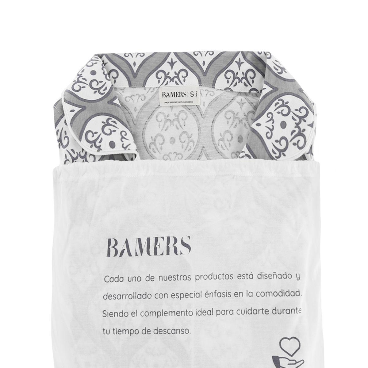 Pijama Bamers Paz Mujer Azul Print-6