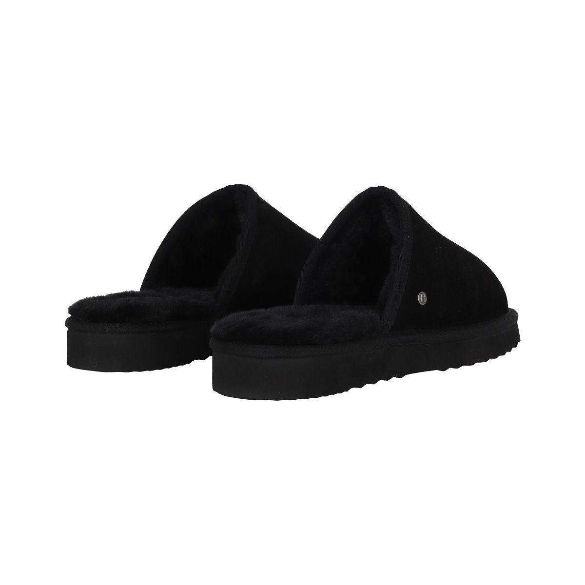 Pantufla Hombre  Bamers Slipper Cuero Negro-4