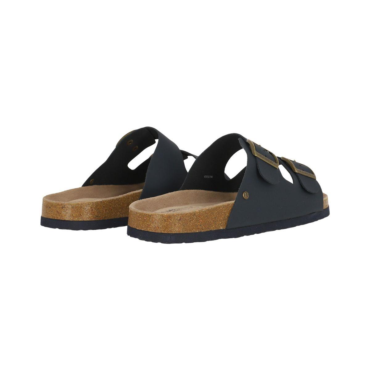 Sandalia Bamers Kend Cuero Hombre Azul-3