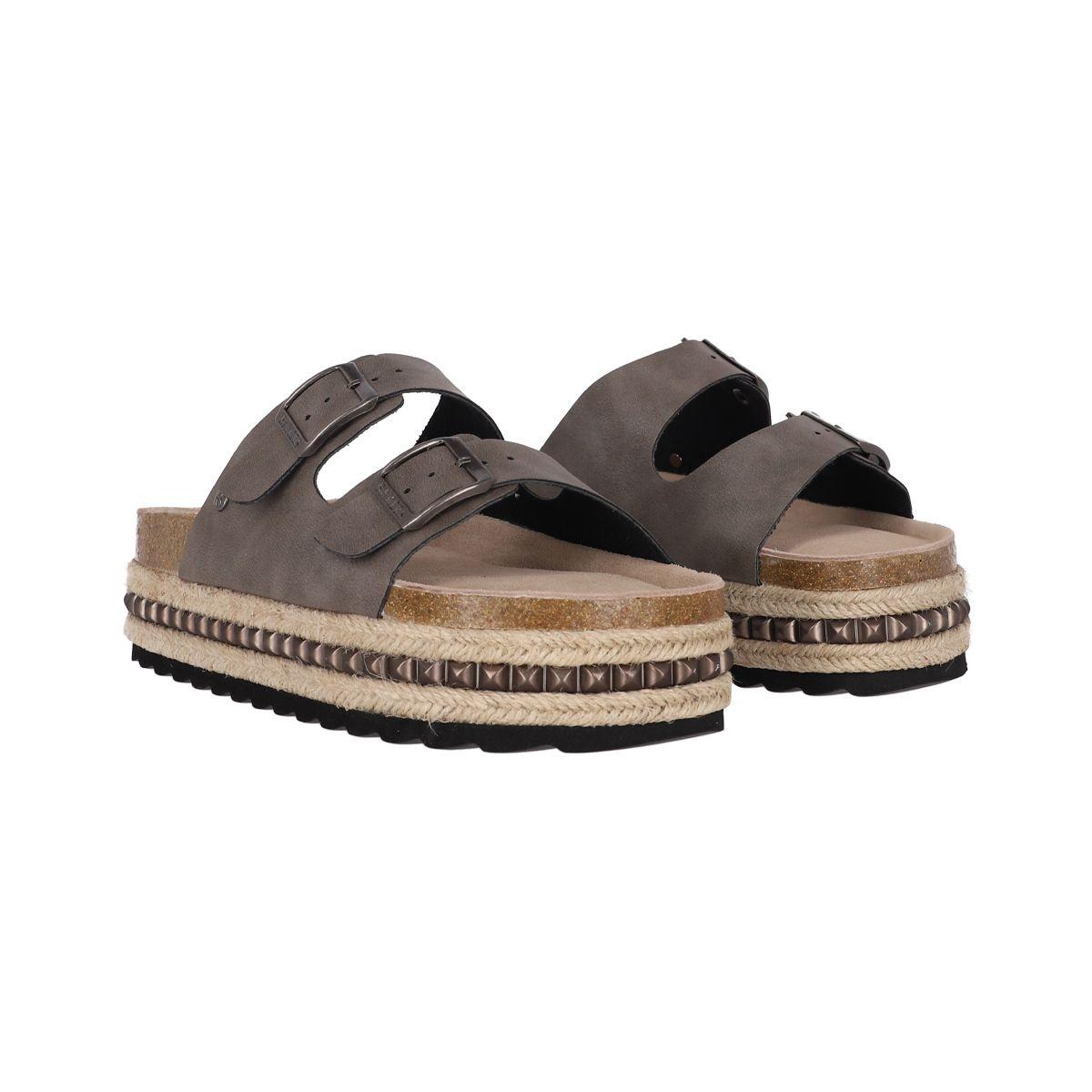 Sandalia Bamers Kend Yute Hight Studs Mujer Gris-4