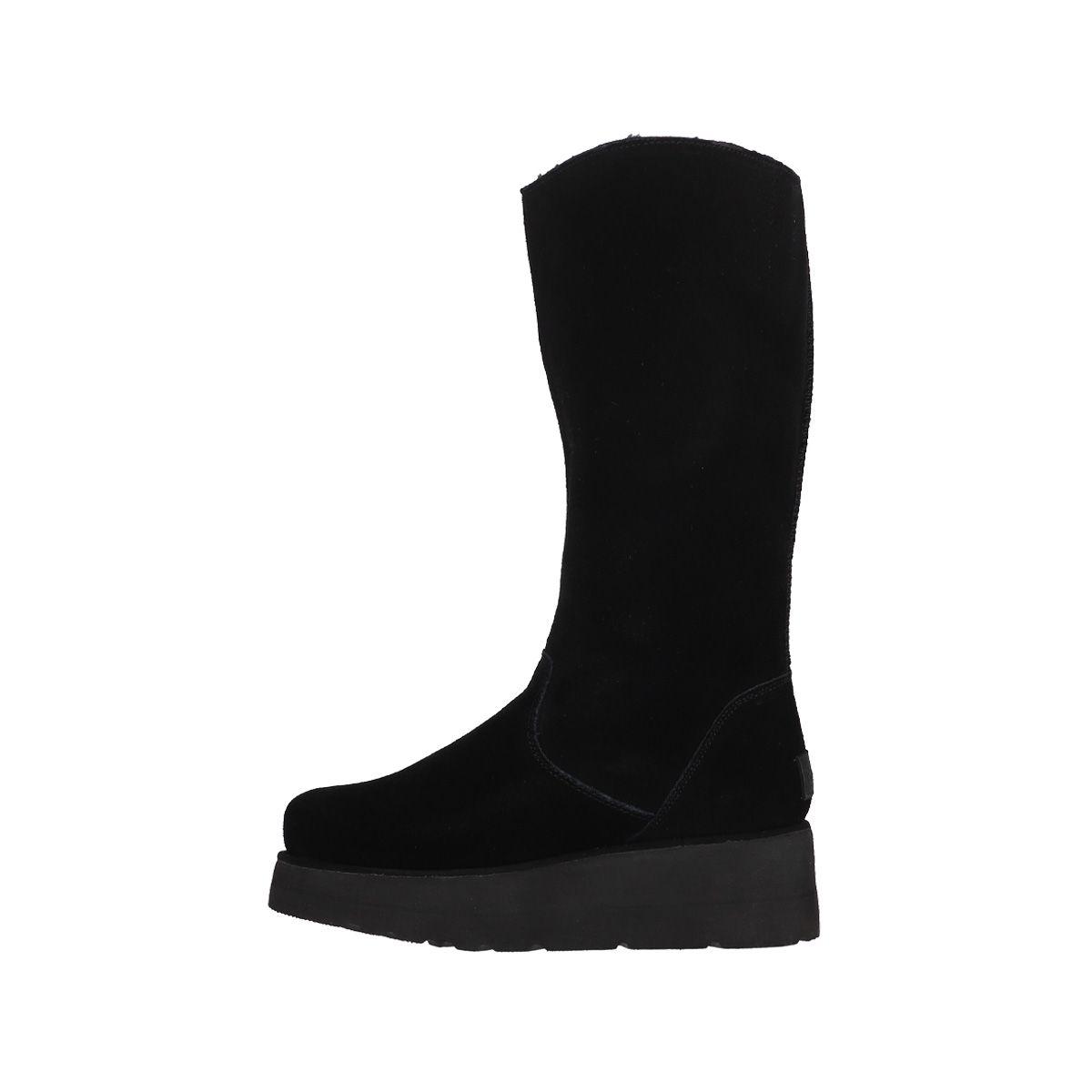 Bota Mujer  Bamers Cadiz High Cuero Negro-1