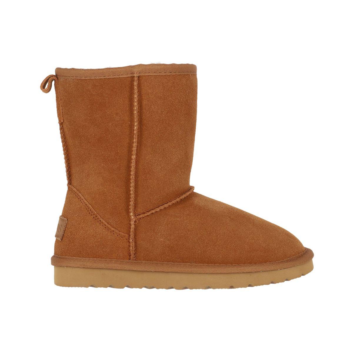 Bota Bamers Blast Cuero Niño Café-0