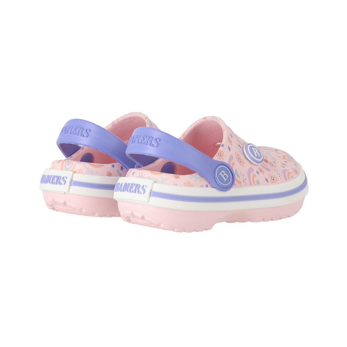 Zuecos Niñas Bamers Airline Rosa Print-5