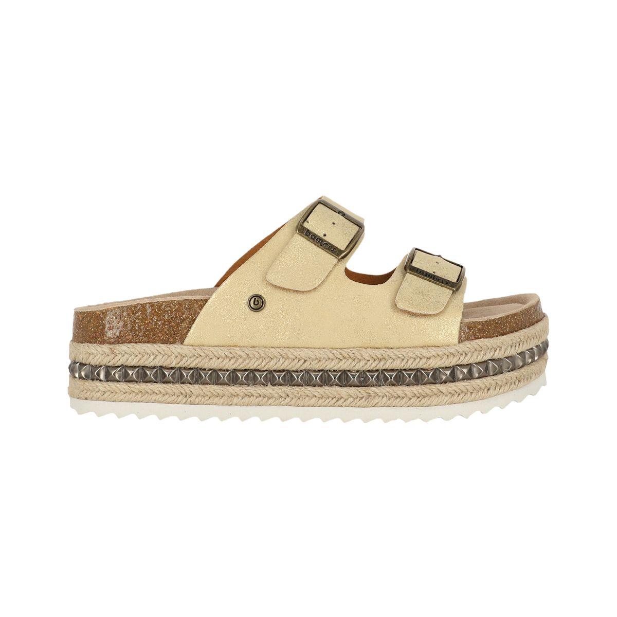 Sandalia Bamers Kend Yute High Studs Mujer Dorado-0