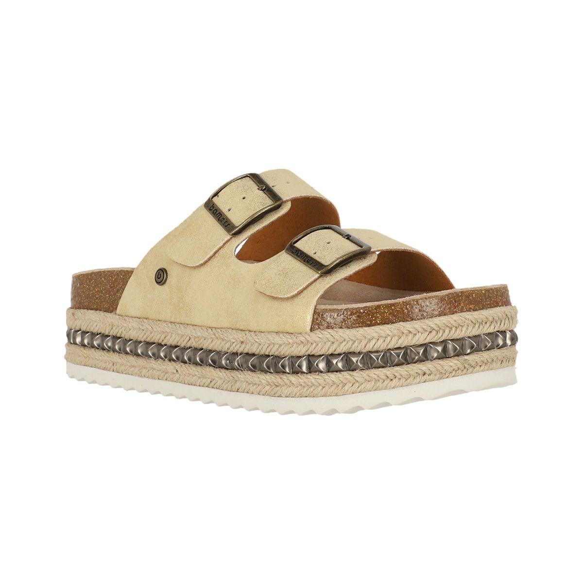 Sandalia Bamers Kend Yute High Studs Mujer Dorado-1