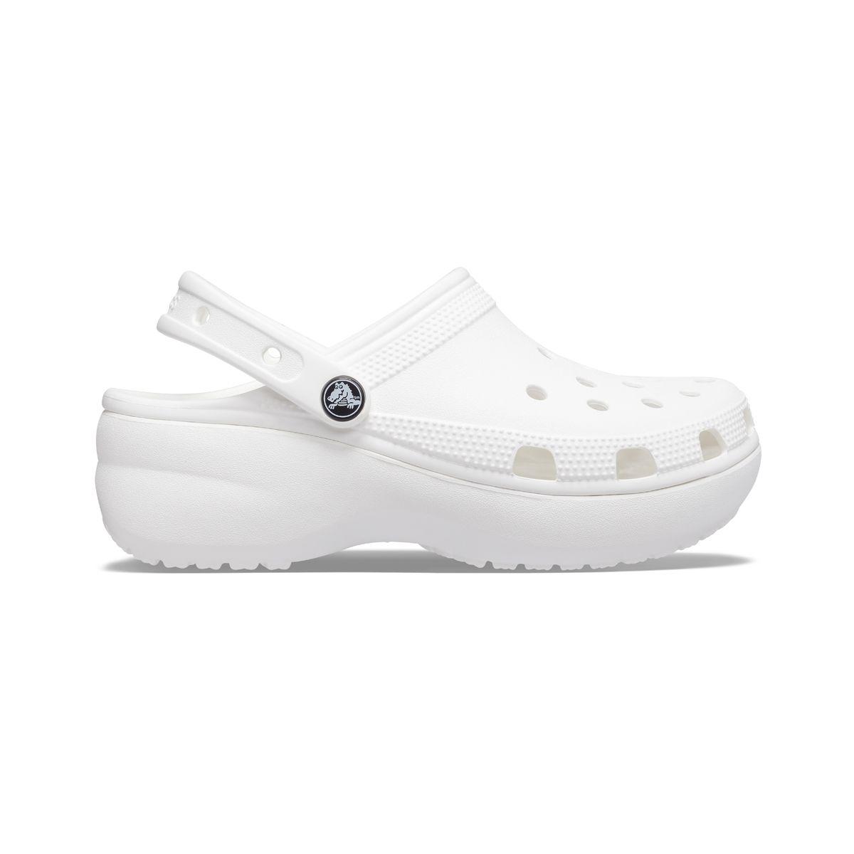 Zueco Crocs Classic Platform Mujer White-1