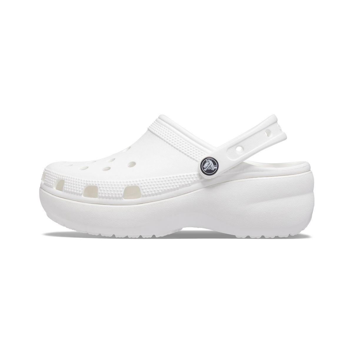 Zueco Crocs Classic Platform Mujer White-2