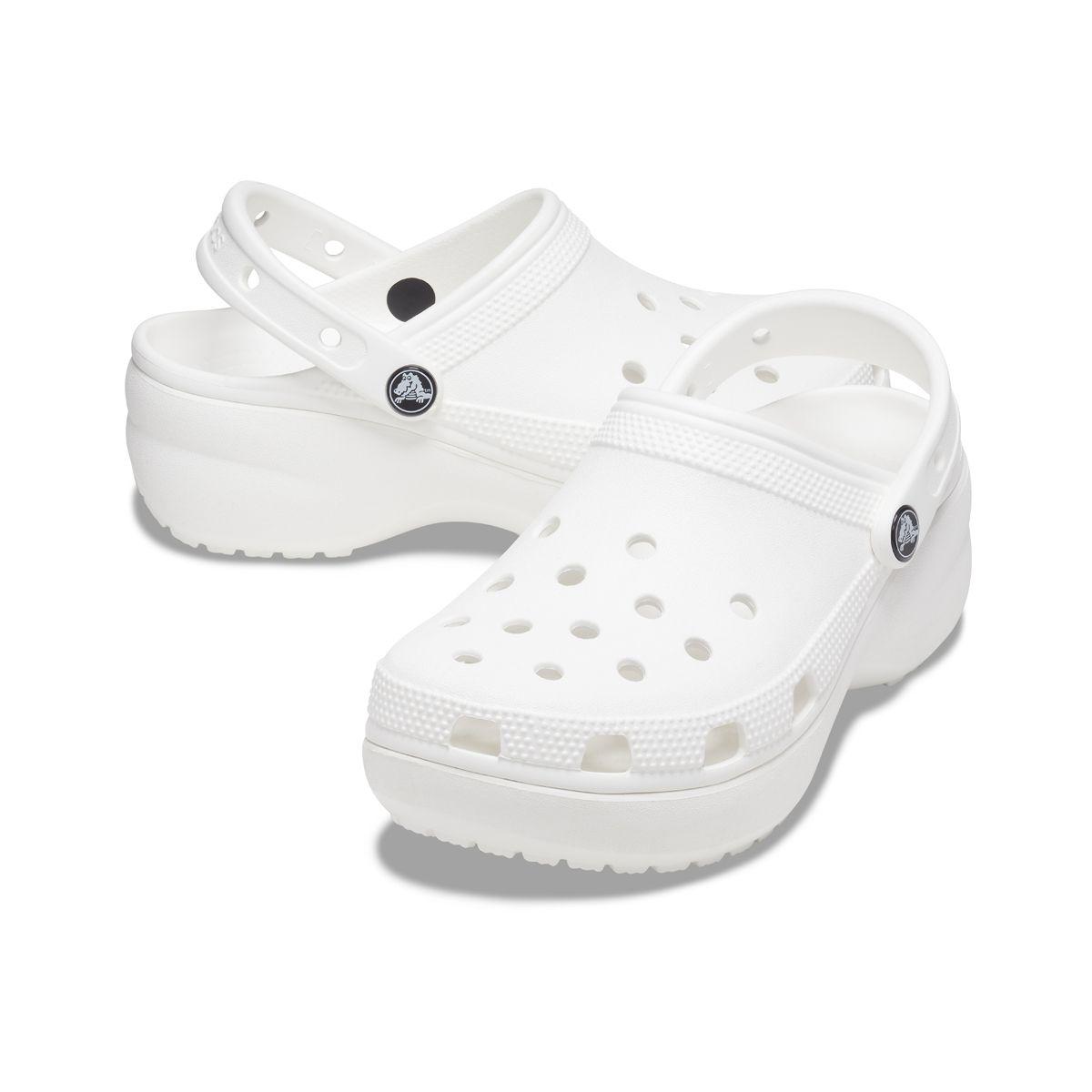 Zueco Crocs Classic Platform Mujer White-6
