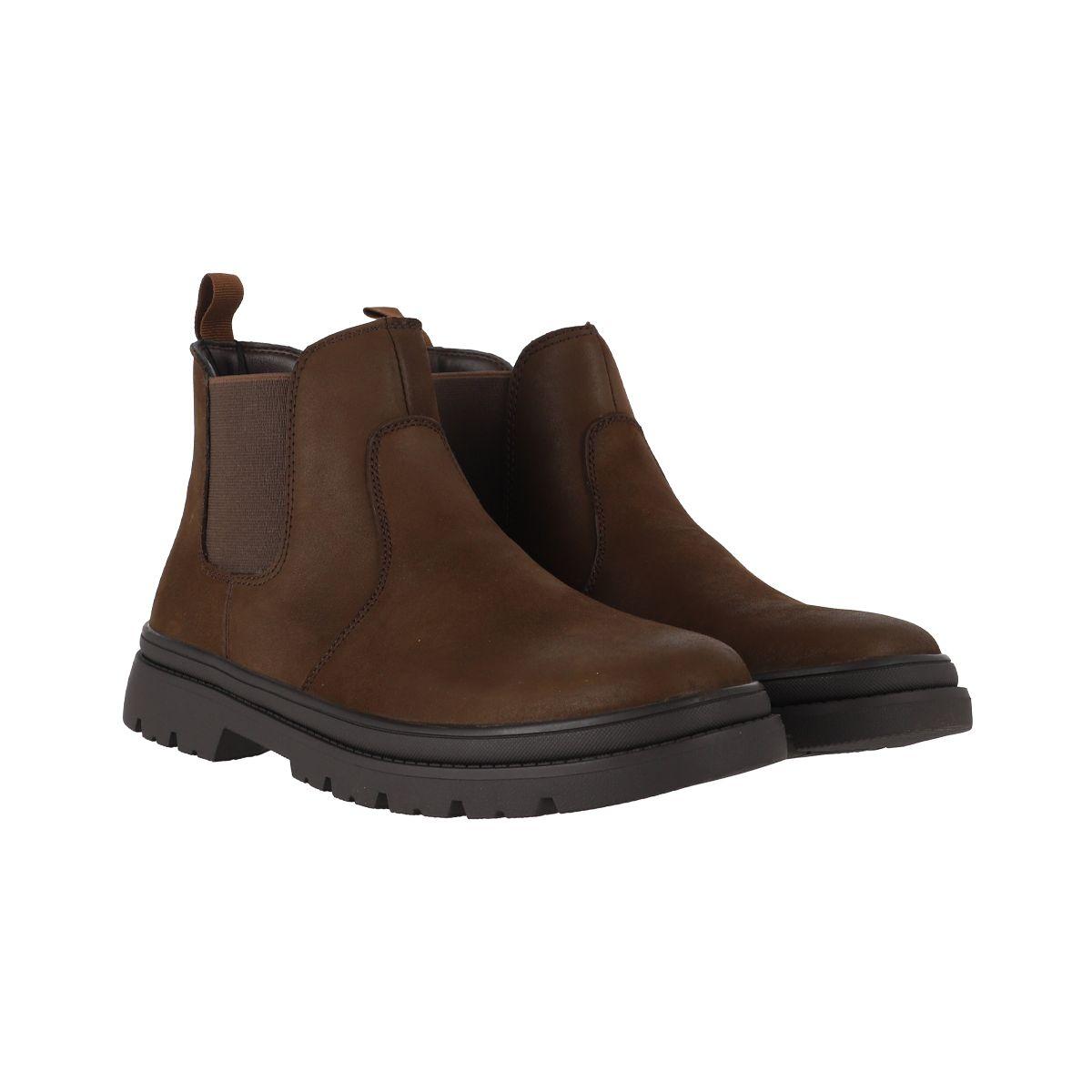 Botas Hombre Cuero Chelsea Café Bamers-4