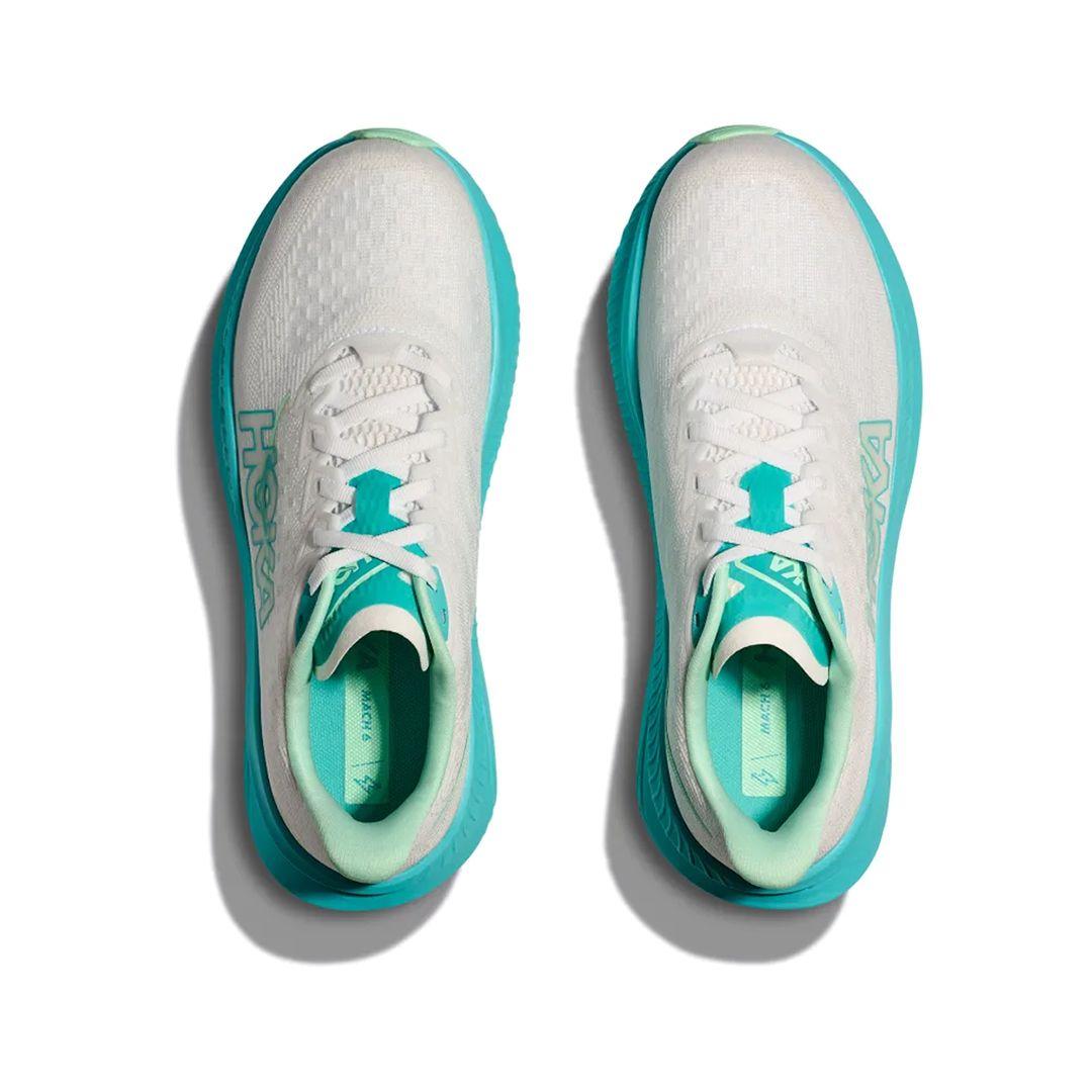 Zapatillas Mujer Running Hoka Mach 6 White/Cielo Blue-1