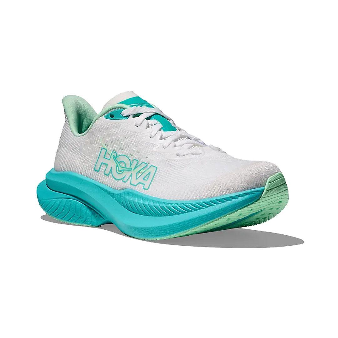 Zapatillas Mujer Running Hoka Mach 6 White/Cielo Blue-5