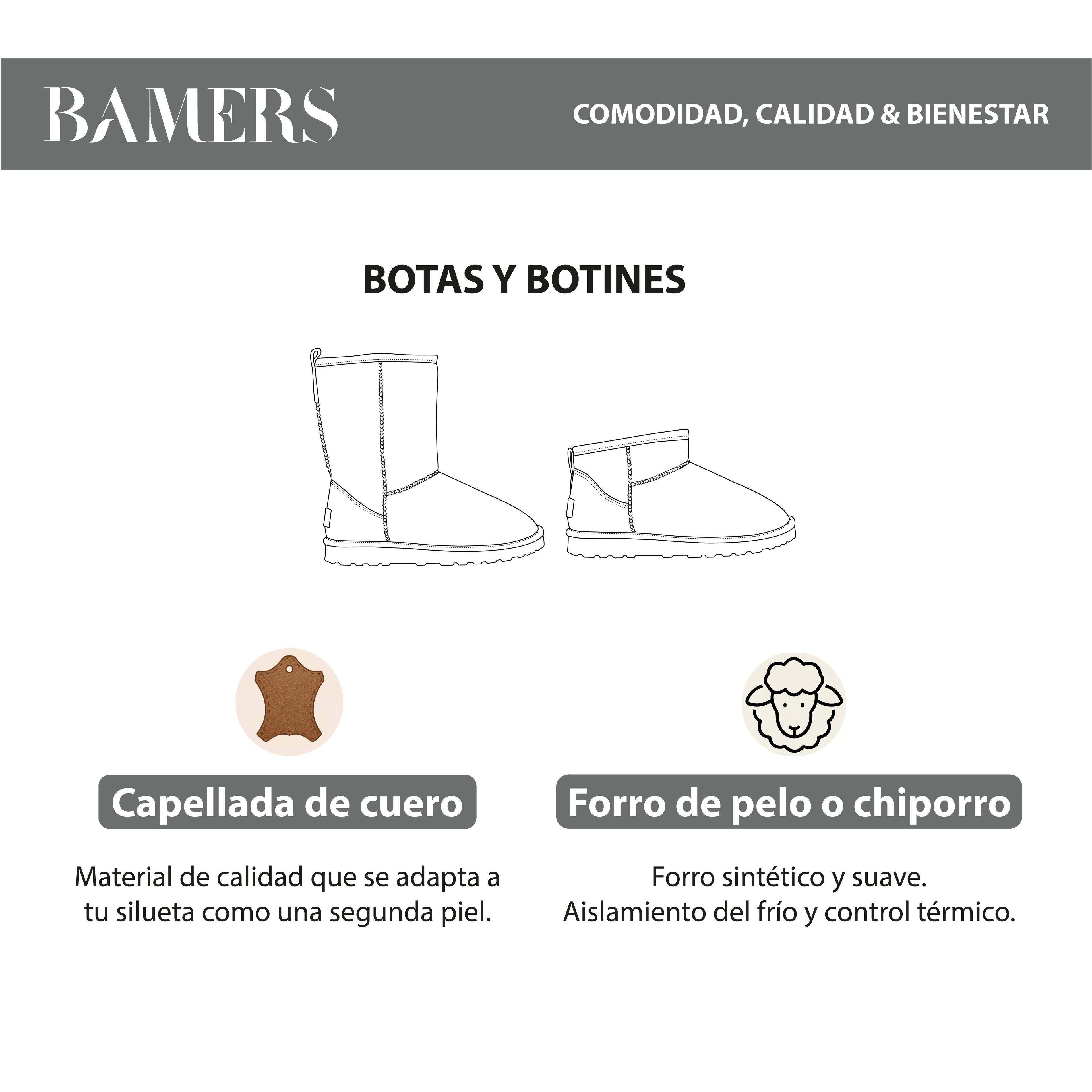Botas Mujer Bamers Blast Mini Plataforma Cuero Caramelo-6