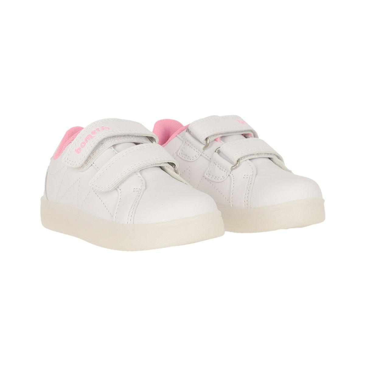 Zapatillas Niña Bali Colors Blanco/Rosado Bamers-2