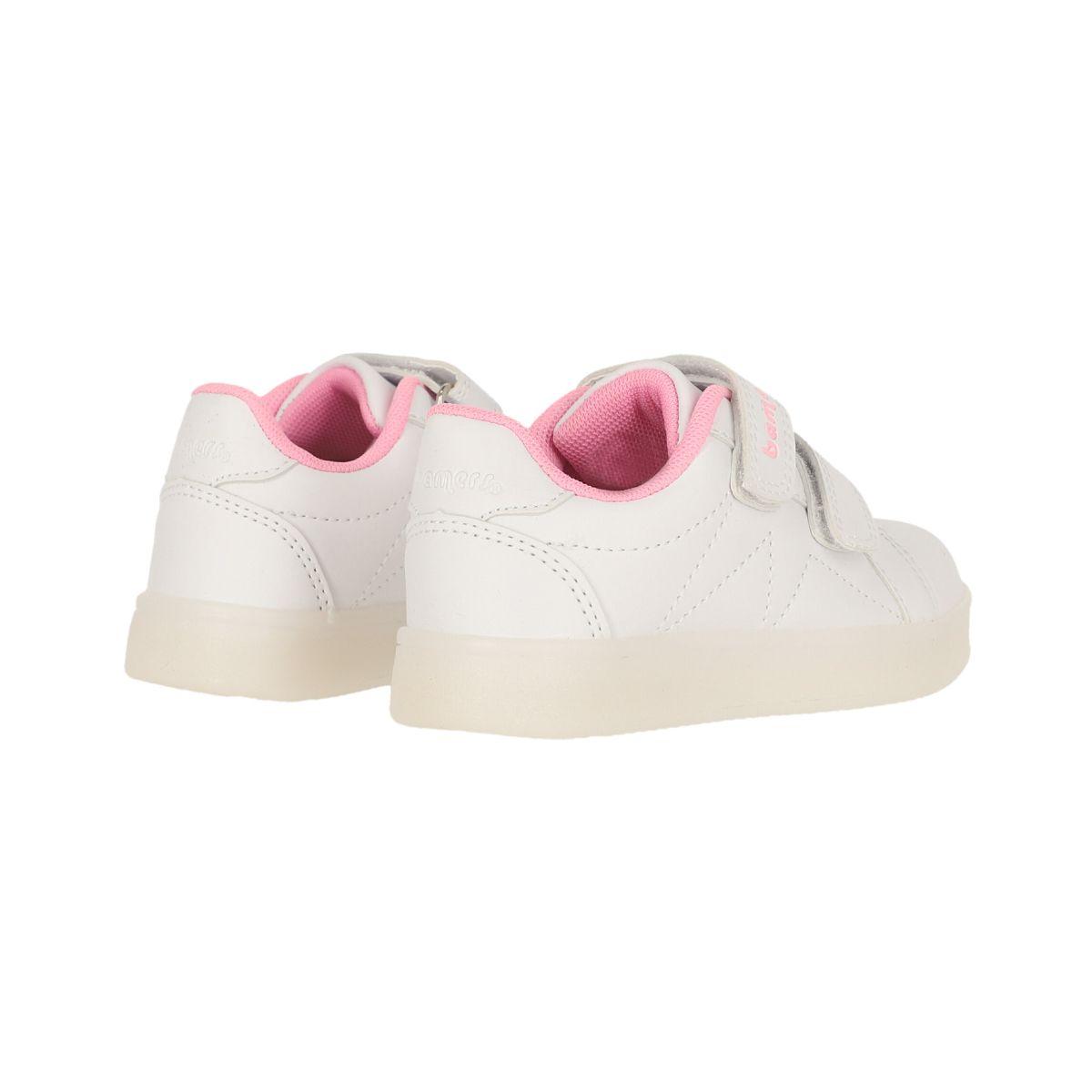 Zapatillas Niña Bali Colors Blanco/Rosado Bamers-3