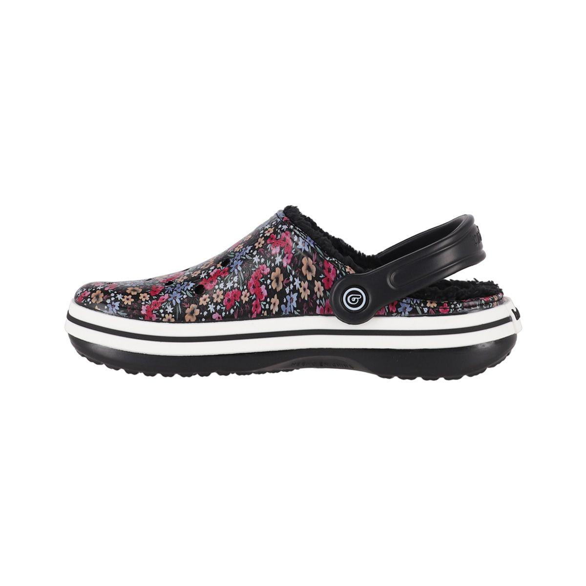 Zuecos Mujer Bamers Refugio Line Negro Print-1
