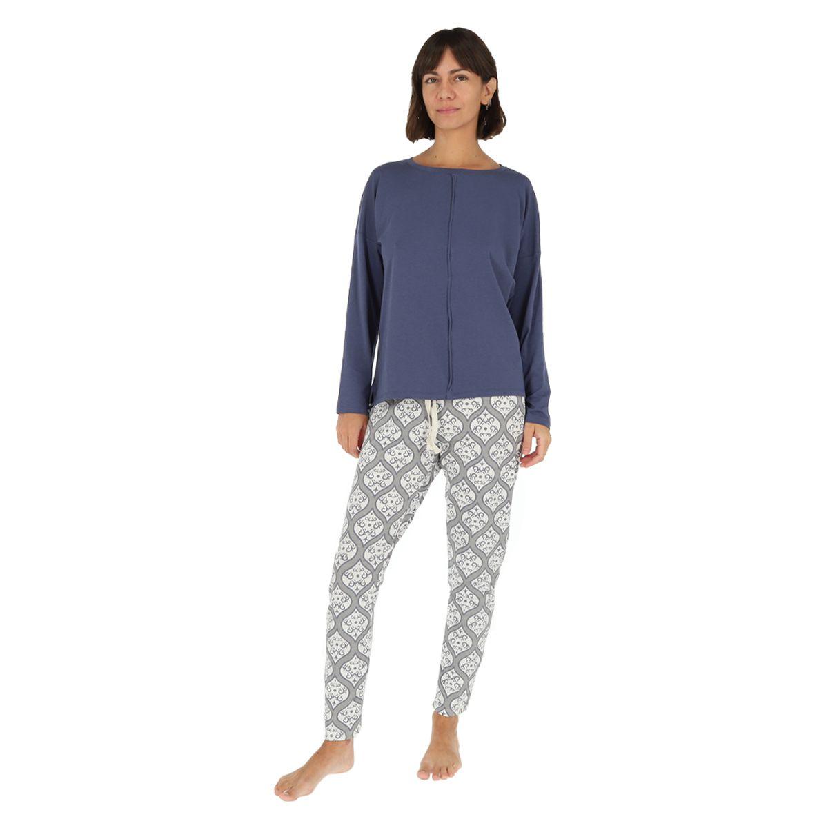 Pijama Bamers Rito Mujer Azul-0