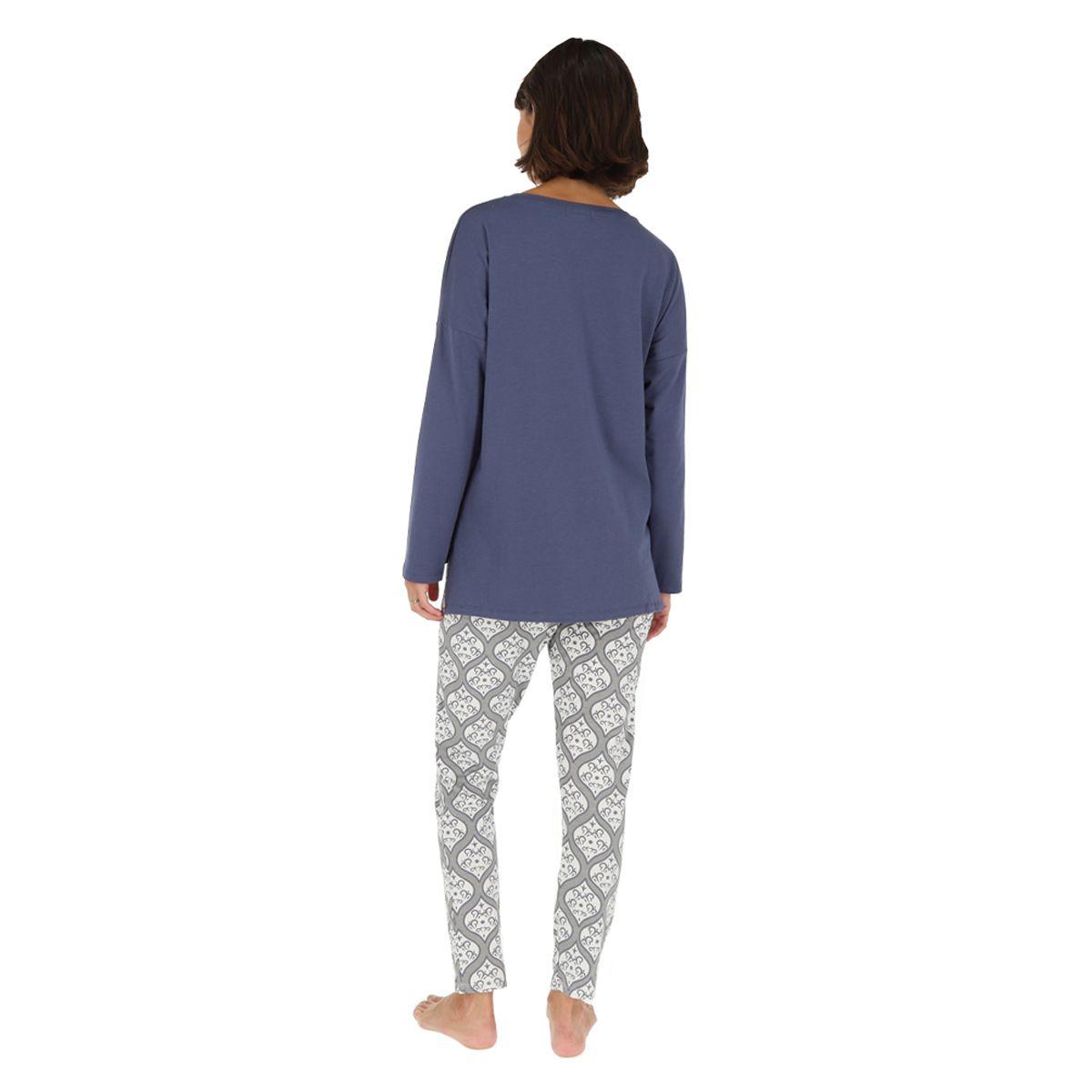 Pijama Bamers Rito Mujer Azul-2