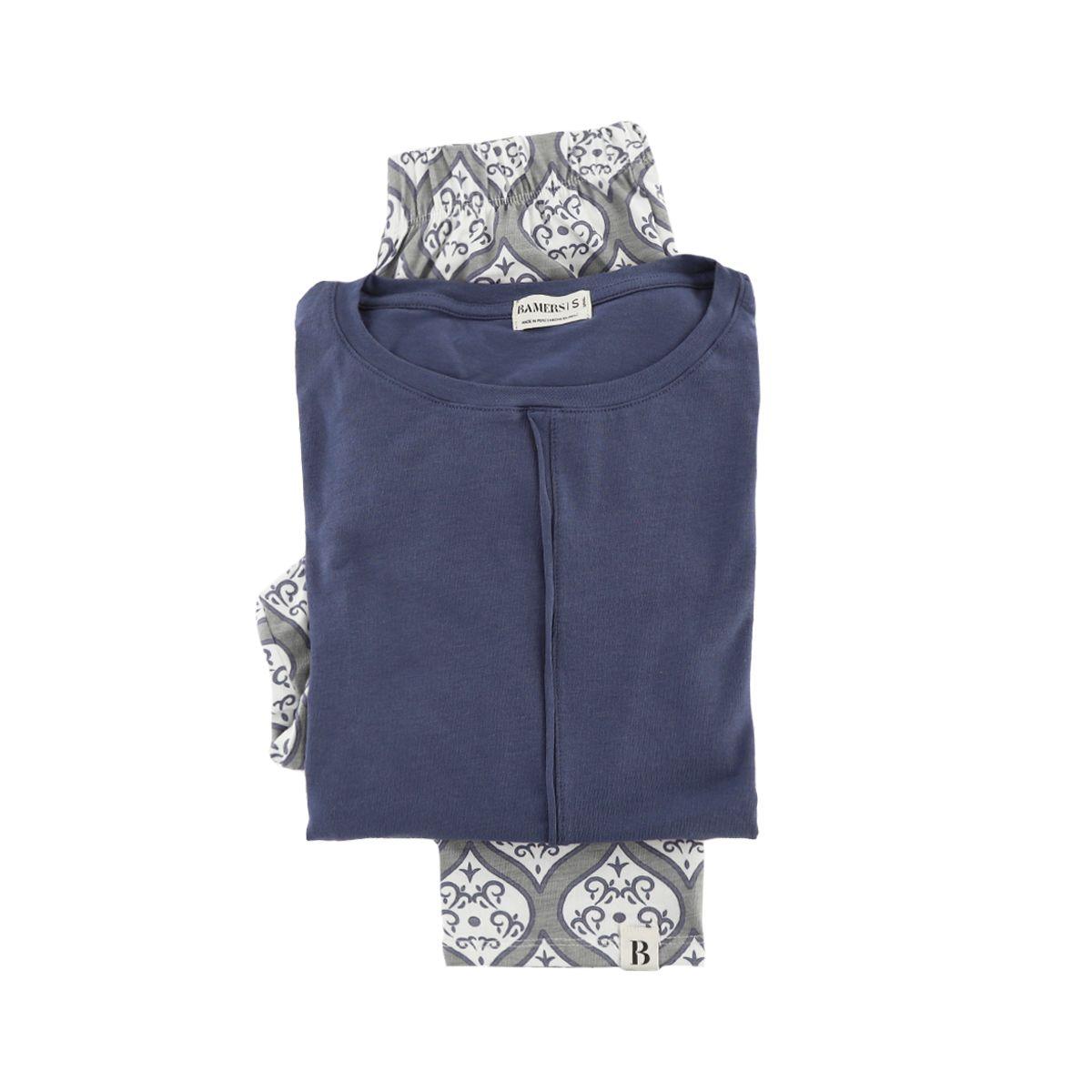 Pijama Bamers Rito Mujer Azul-5