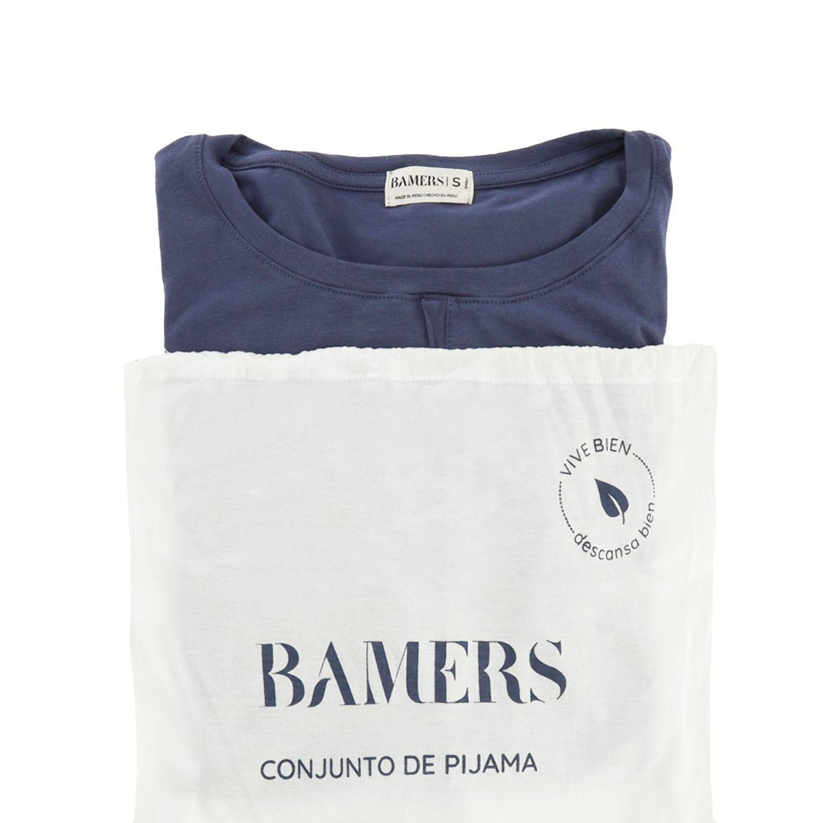 Pijama Bamers Rito Mujer Azul-6
