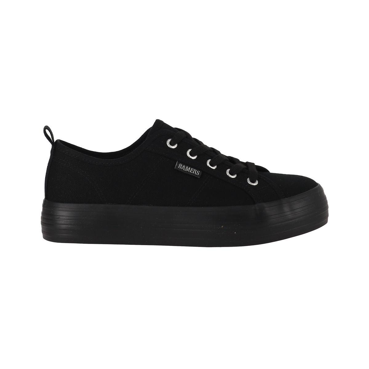 Zapatillas Mujer con Plataforma New Canvas III Bamers Negro-0