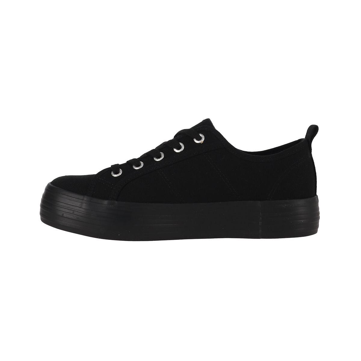 Zapatillas Mujer con Plataforma New Canvas III Bamers Negro-1