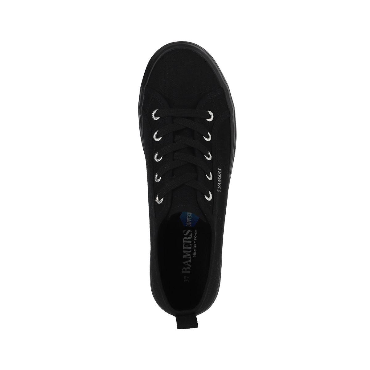 Zapatillas Mujer con Plataforma New Canvas III Bamers Negro-2