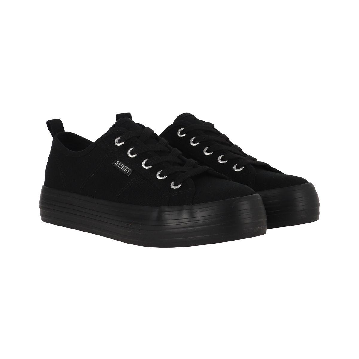 Zapatillas Mujer con Plataforma New Canvas III Bamers Negro-4
