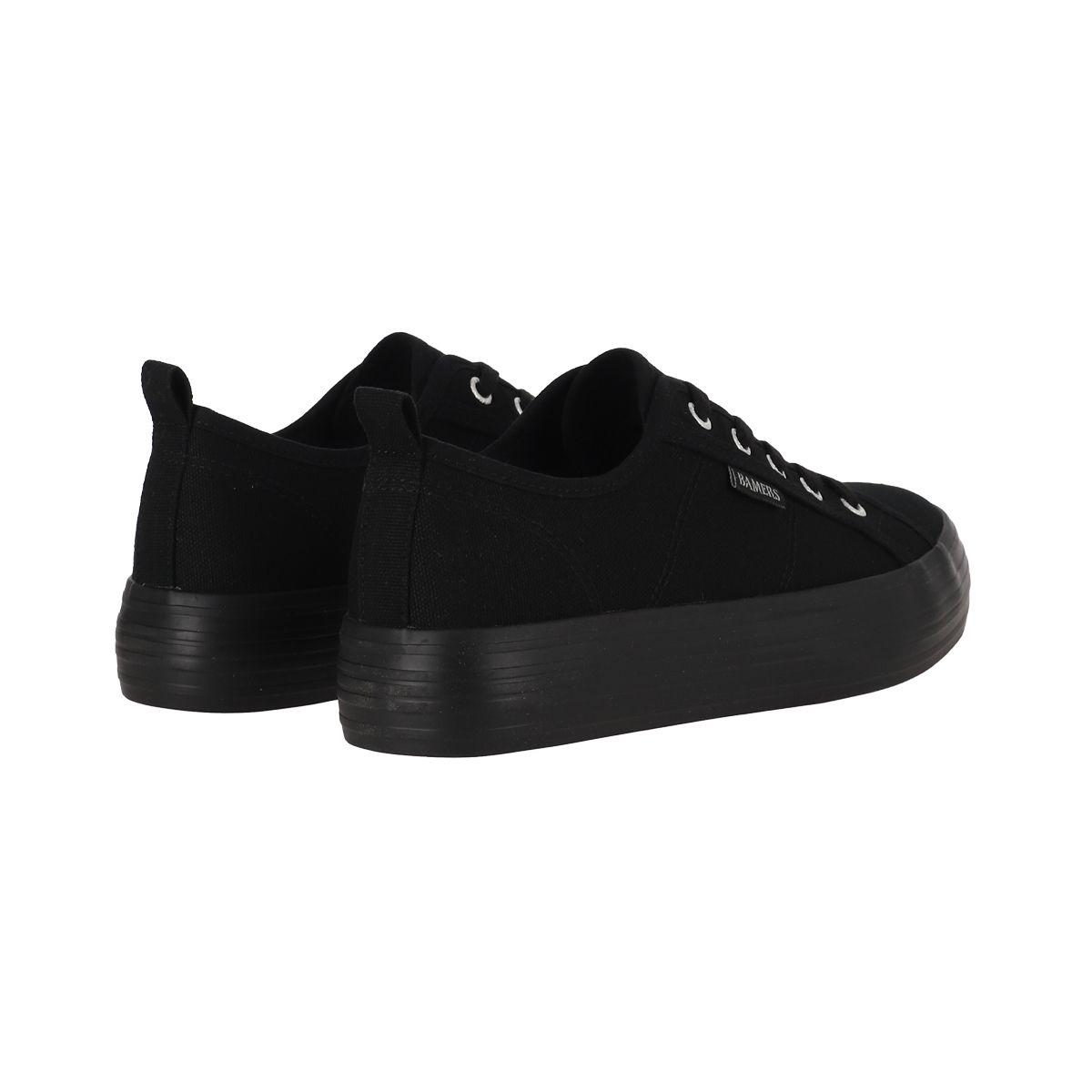 Zapatillas Mujer con Plataforma New Canvas III Bamers Negro-5