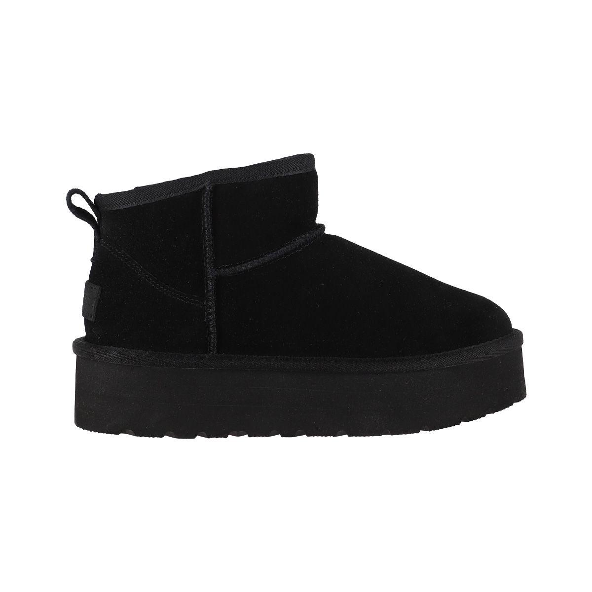 Botas Mujer Bamers Blast Mini Plataforma Cuero Negro-0