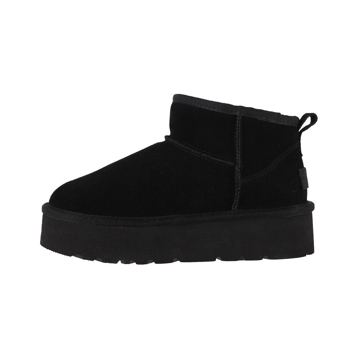 Botas Mujer Bamers Blast Mini Plataforma Cuero Negro-1