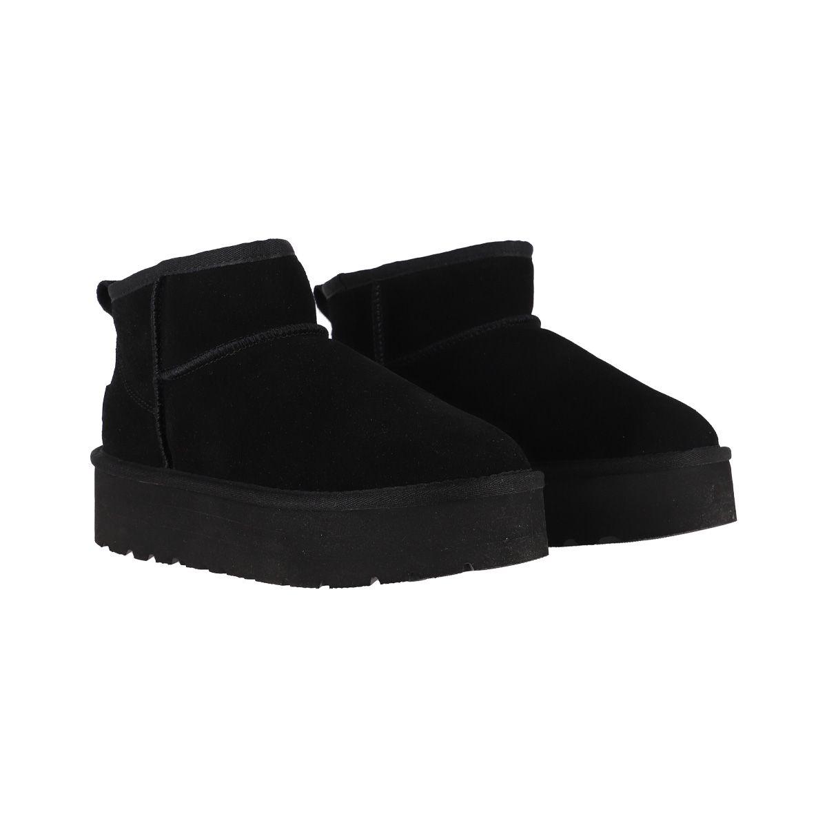 Botas Mujer Bamers Blast Mini Plataforma Cuero Negro-4