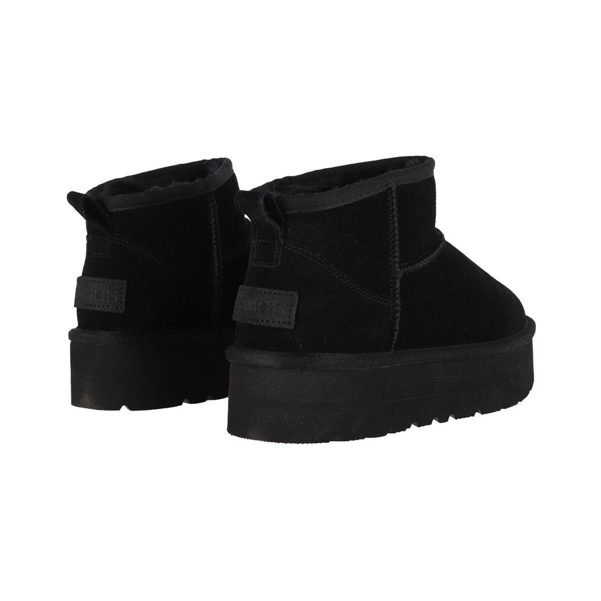 Botas Mujer Bamers Blast Mini Plataforma Cuero Negro-5