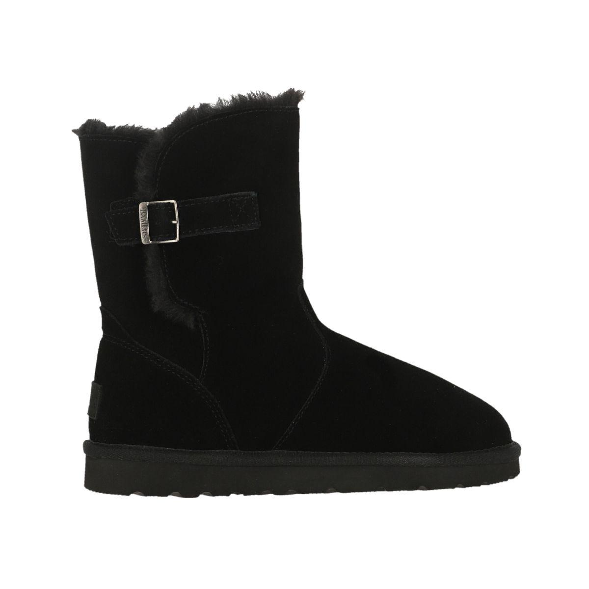 Botas Mujer Bamers Blast Strap Cuero Negro-0
