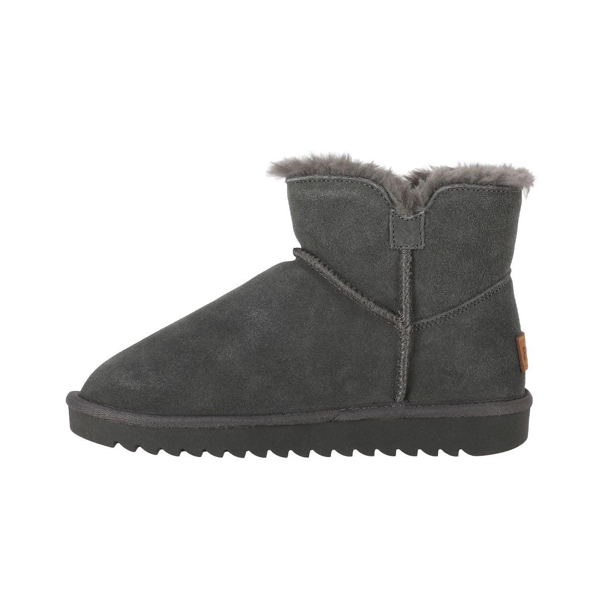 Botas Mujer Cuero Blast Button Short Charcoal Bamers-1