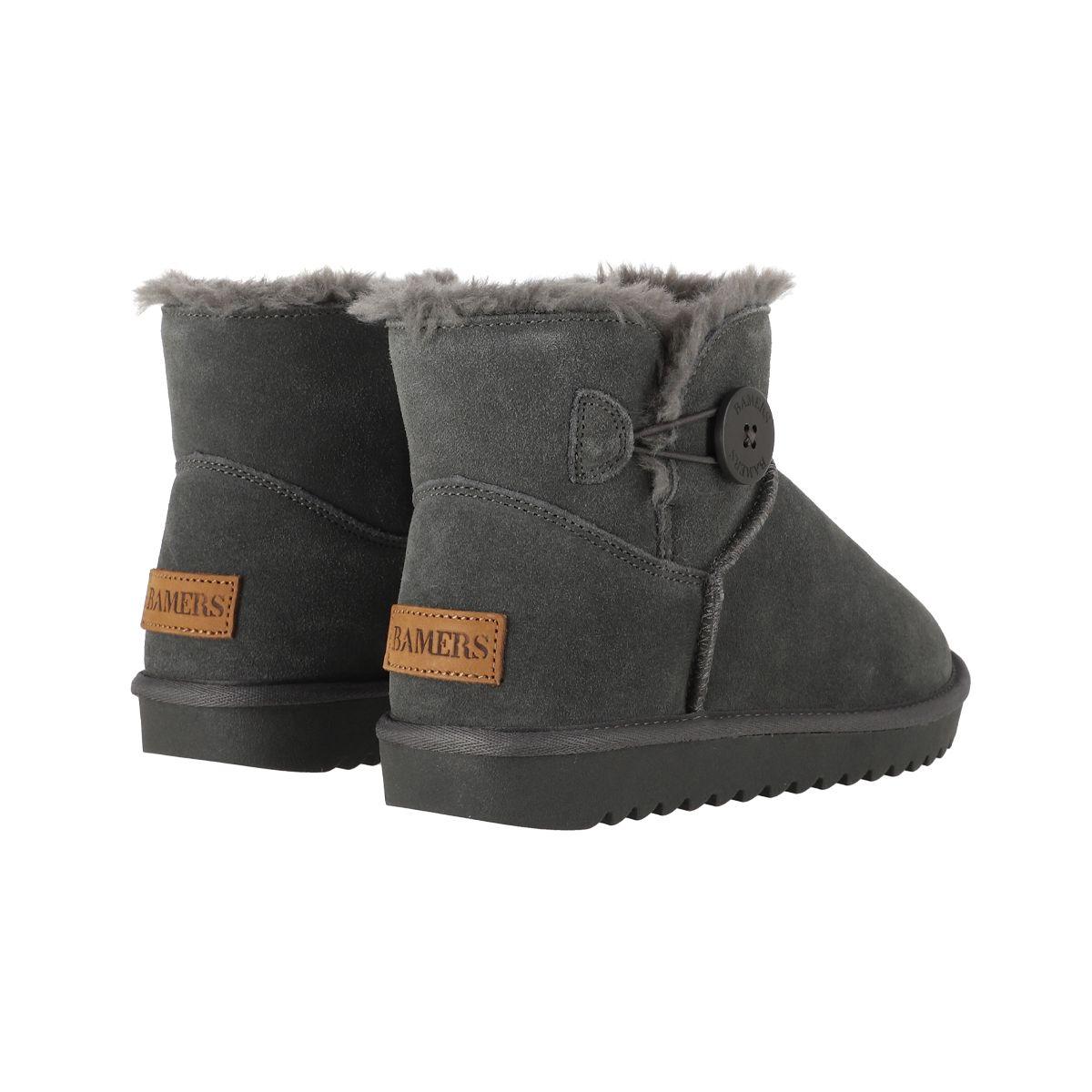 Botas Mujer Cuero Blast Button Short Charcoal Bamers-5