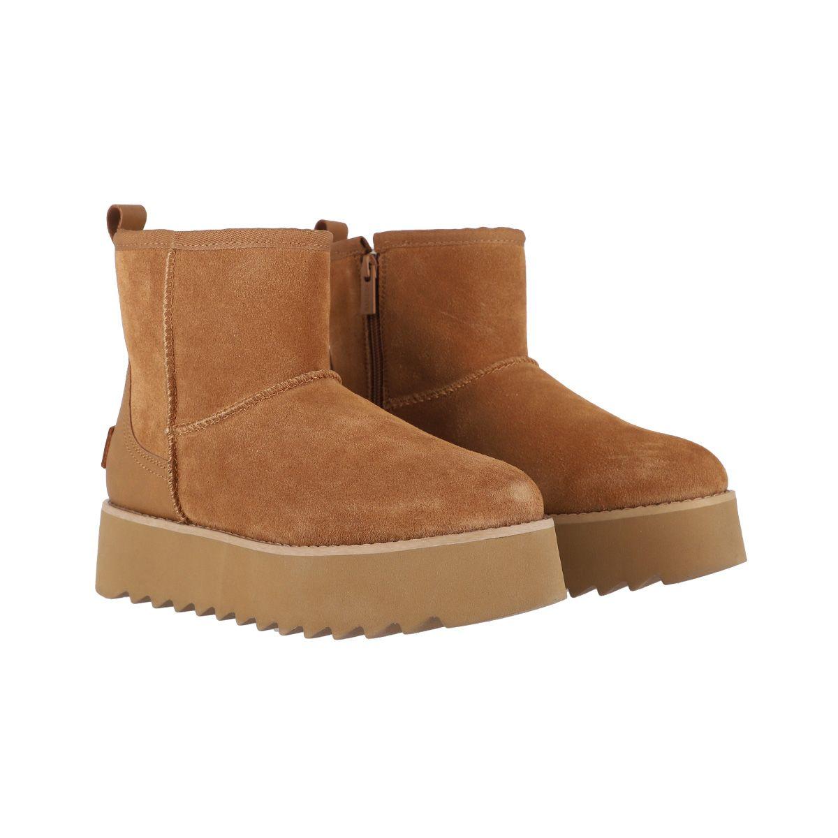 Bota Bamers Platform Mujer Caramel-4