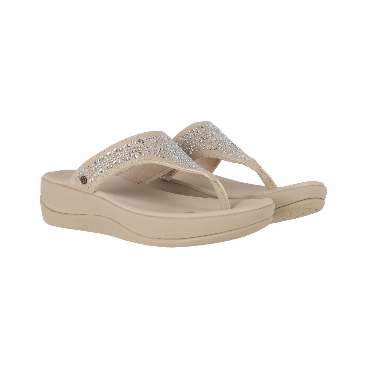 Sandalias Mujer Cruz Bamers Beige-4