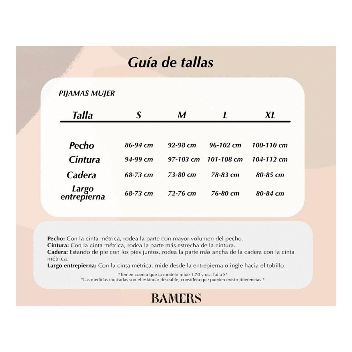 Pijama Bamers Oasis Mujer Gris-7
