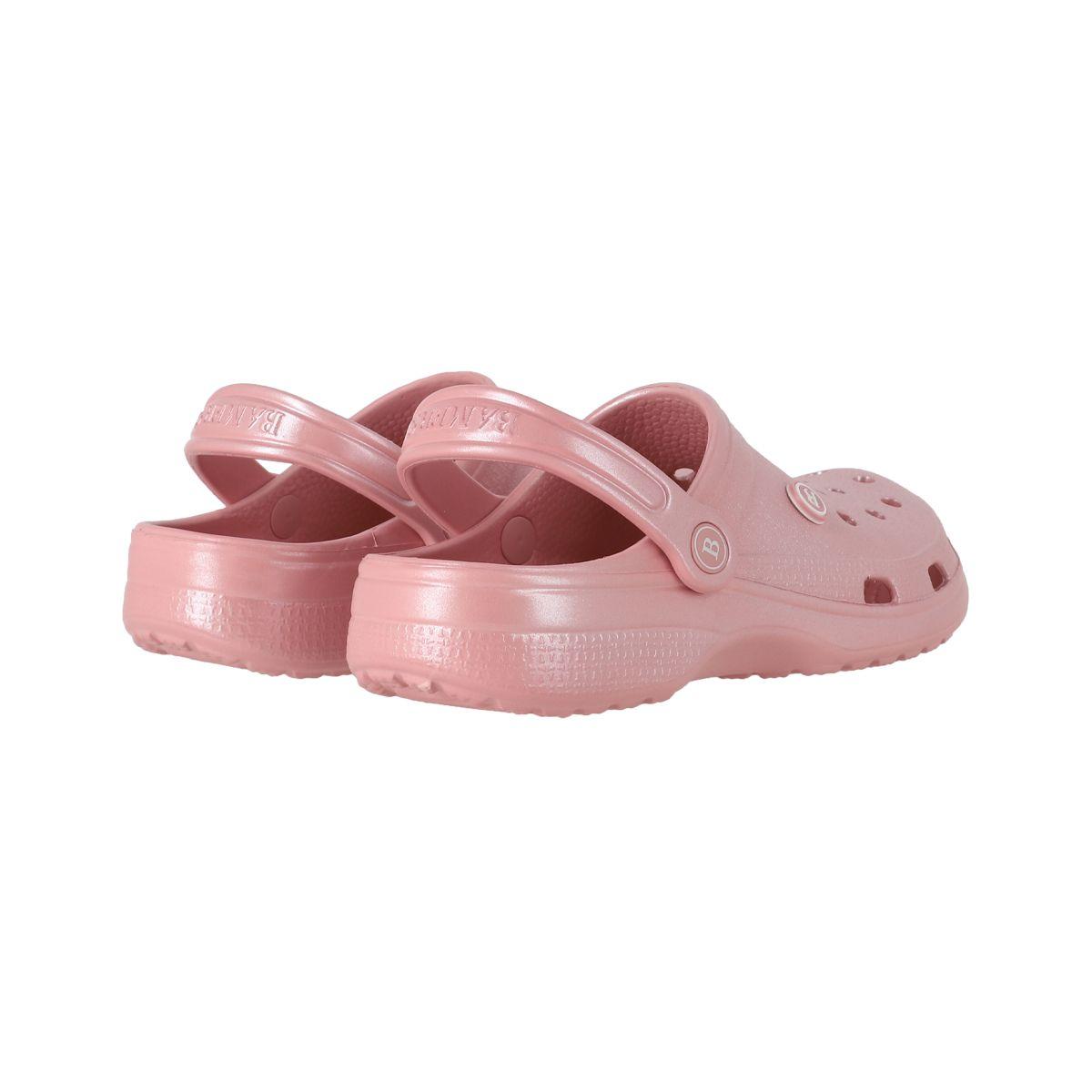Zuecos Mujer Bamers Air Rosado Metálico-5