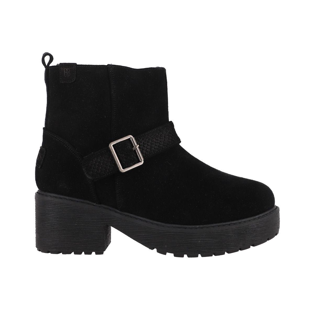 Botines Cuero Mujer Bamers  Charme Heel II Negro-0