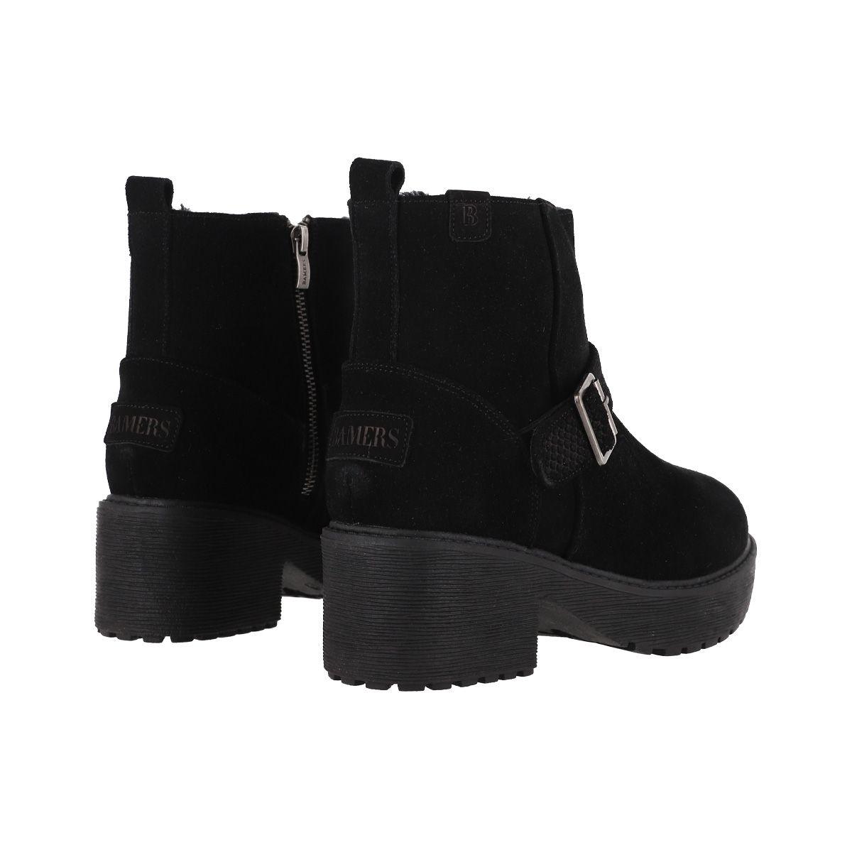 Botines Cuero Mujer Bamers  Charme Heel II Negro-5